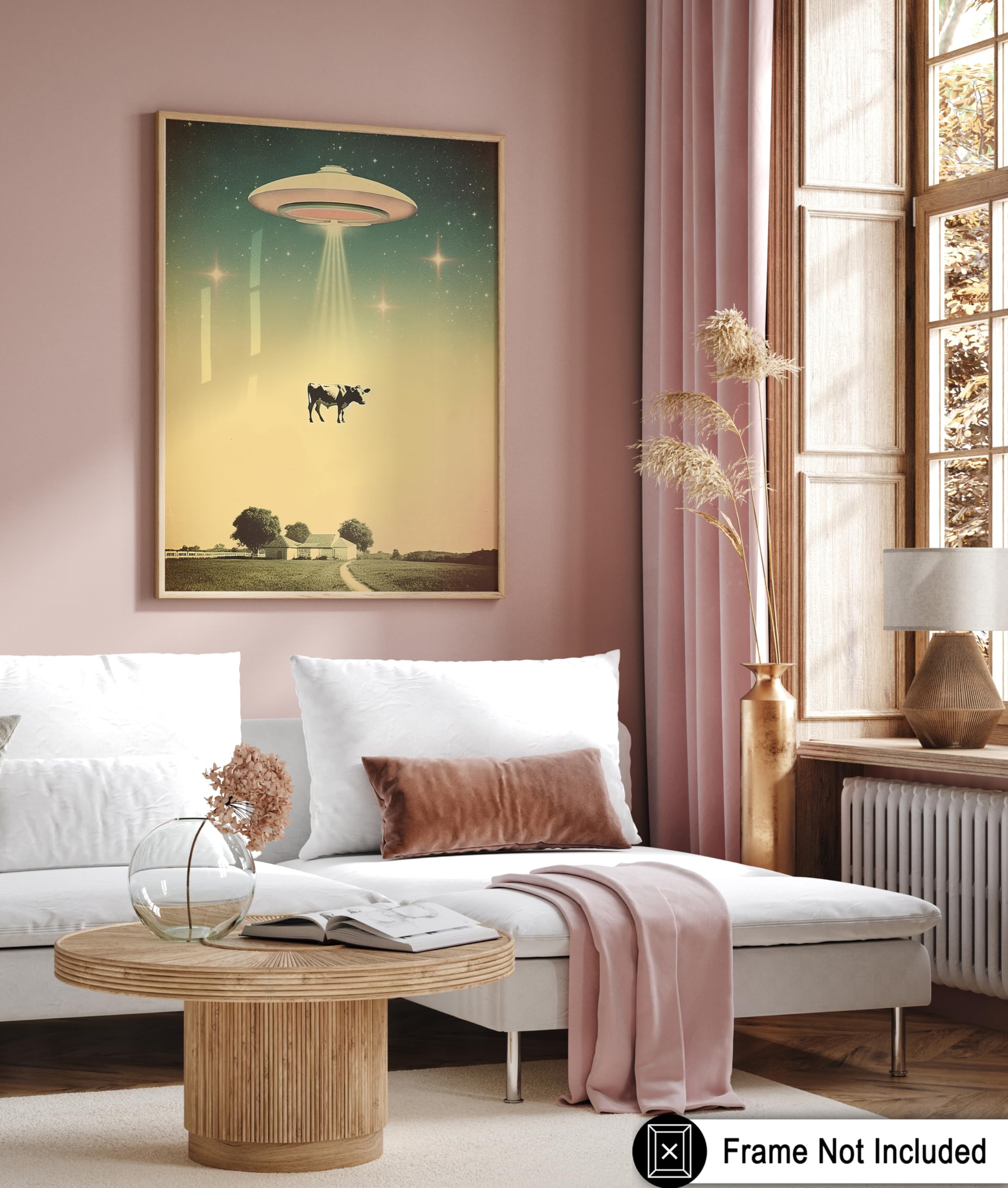 パナマレンコ「Bing II」オフセットリトグラフ　UFO インテリア　アート Amazon.com: Poster Master Cow Abduction Print - UFO Poster